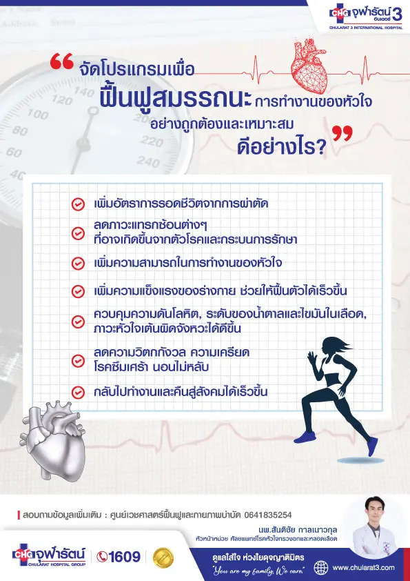 article-Cardiac Rehabilitation Program โปรแกรมการฟื้นฟูสมรรถนะการทำงานของหัวใจ